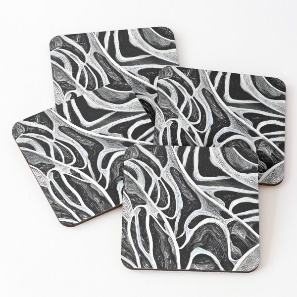 Item preview, Umezizazis Imafud - Abstract psychedelic black and white painting designed and sold by thecocotouchart.