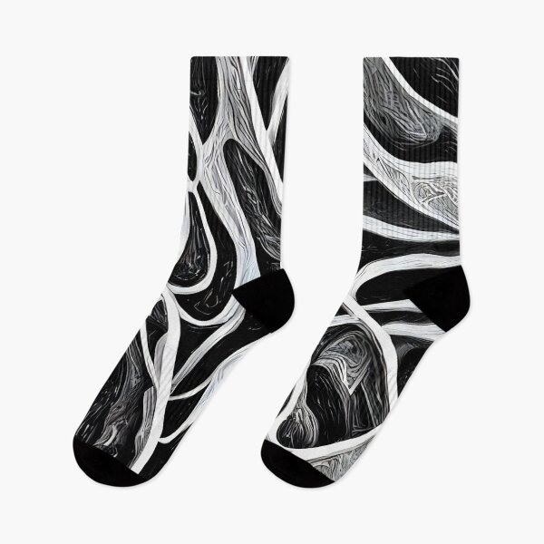 Item preview, Umezizazis Imafud - Abstract psychedelic black and white painting designed and sold by thecocotouchart.