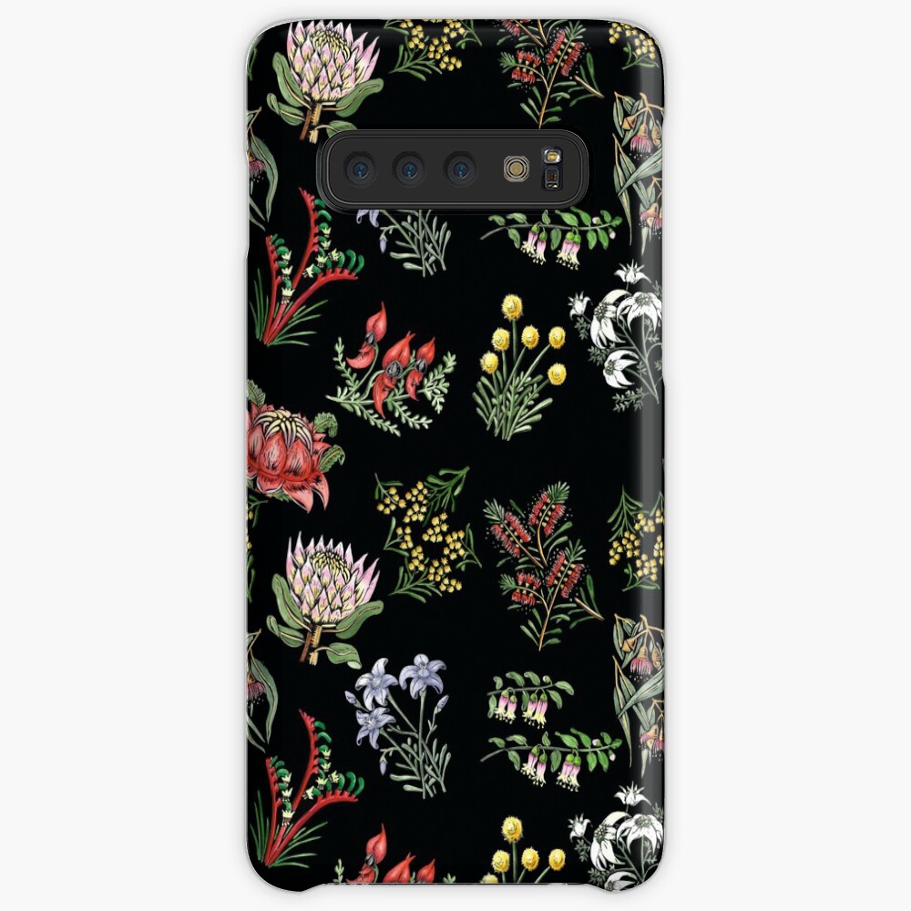 Native Flower Lino Print Samsung Galaxy Snap Case