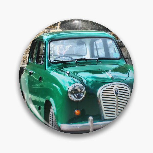 Artikelvorschau, Austin A35 Classic Green British Car aus den 1950er Jahren entworfen und verkauft von OBTImaging.