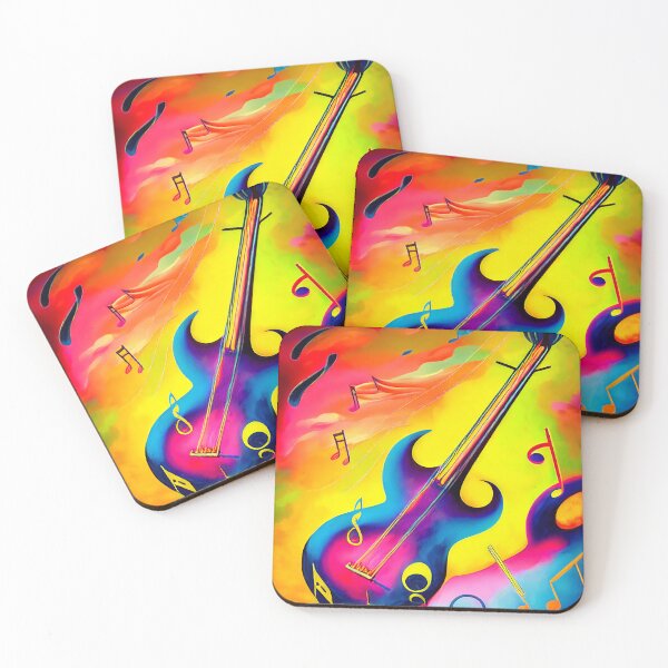 Item preview, The Surrealistic Guitar Music Waves Vivid Colors designed and sold by KOTOdesign.