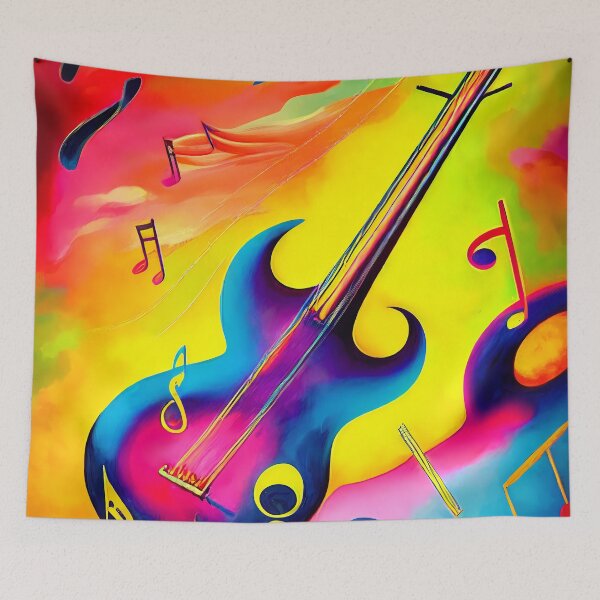 Item preview, The Surrealistic Guitar Music Waves Vivid Colors designed and sold by KOTOdesign.