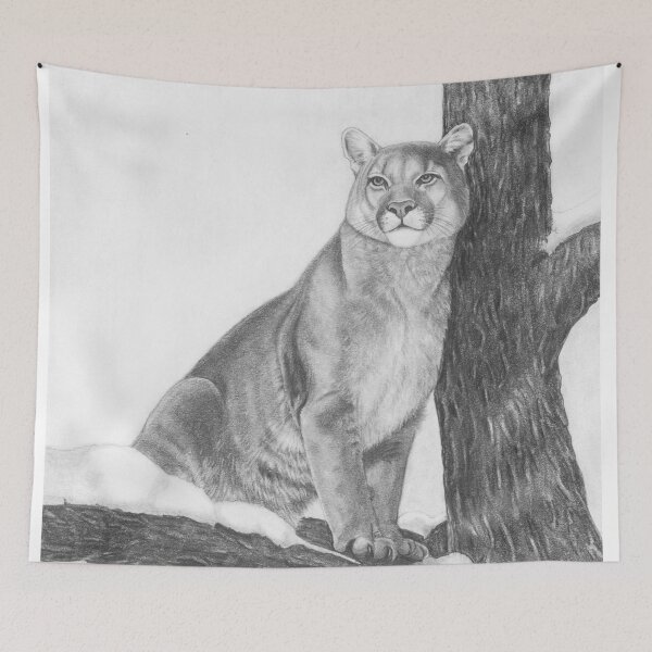 Item preview, A View from Above: A Mountain Lion Surveys His Kingdom from the Treetops designed and sold by LGOGDEN.