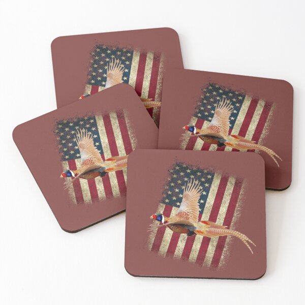 Item preview, Minimalist Pheasant Hunting Design for Pheasant Hunters, Patriotic Pheasant designed and sold by LifeCrush.