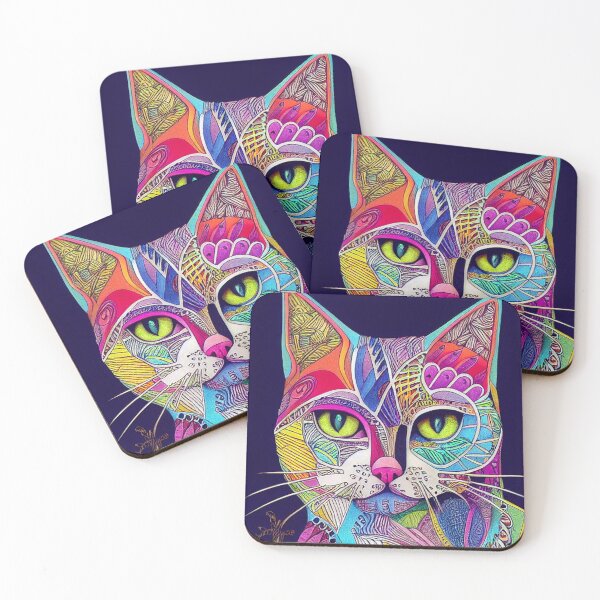Artikelvorschau, Zentangle-Katze entworfen und verkauft von Mirochan80.