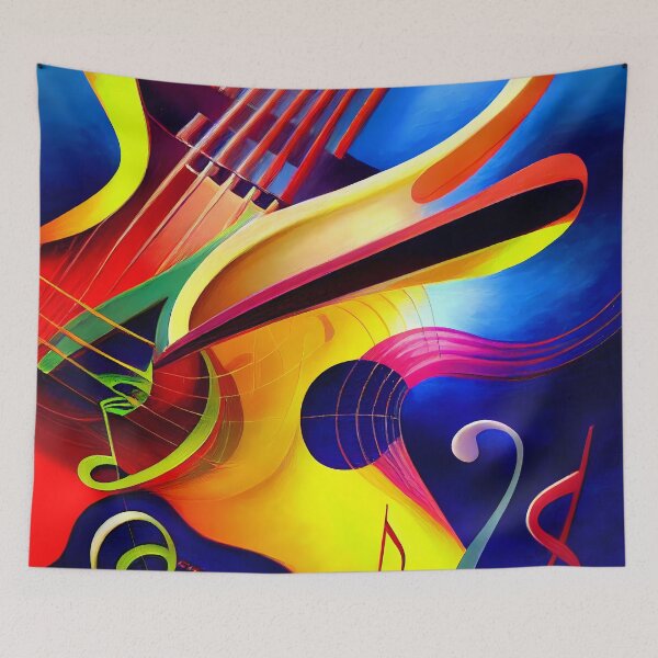 Item preview, The Surrealistic Guitar Music Waves designed and sold by KOTOdesign.