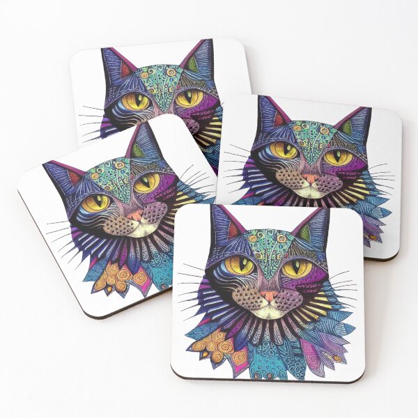 Artikelvorschau, Zentangle-Katze entworfen und verkauft von Mirochan80.