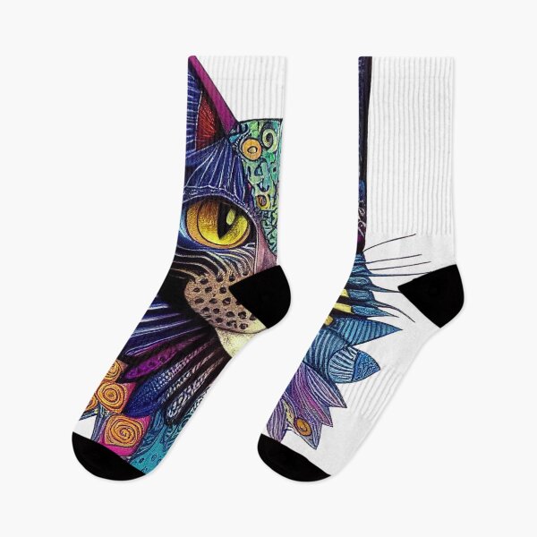Artikelvorschau, Zentangle-Katze entworfen und verkauft von Mirochan80.