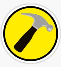 Captain Hammer (outlined) Sticker
