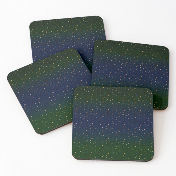 Item preview, Gold, blue stars on a blue-green gradient. designed and sold by marinaklykva.