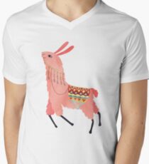 Cute Lama Sticker Men's V-Neck T-Shirt