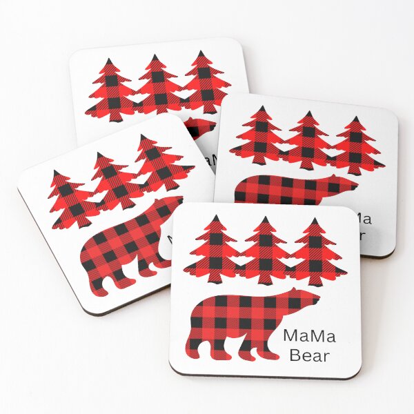 Item preview, Red Plaid MaMa Bear  designed and sold by JDreaming.