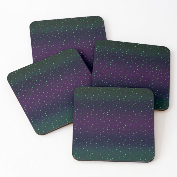 Item preview, Neon green, lilac stars on a green, purple background. designed and sold by marinaklykva.