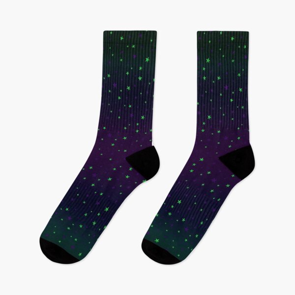 Item preview, Neon green, lilac stars on a green, purple background. designed and sold by marinaklykva.