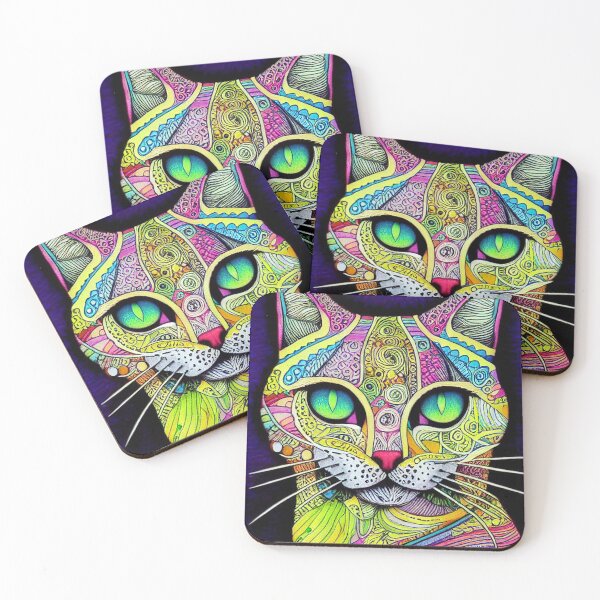 Artikelvorschau, Zentangle-Katze entworfen und verkauft von Mirochan80.