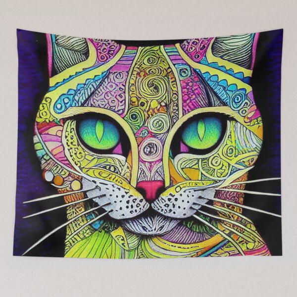 Artikelvorschau, Zentangle-Katze entworfen und verkauft von Mirochan80.