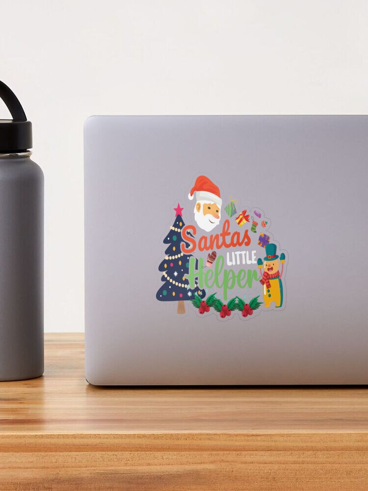 Holiday Season, Merry Christmas, Santa Little Helper Water Bottle