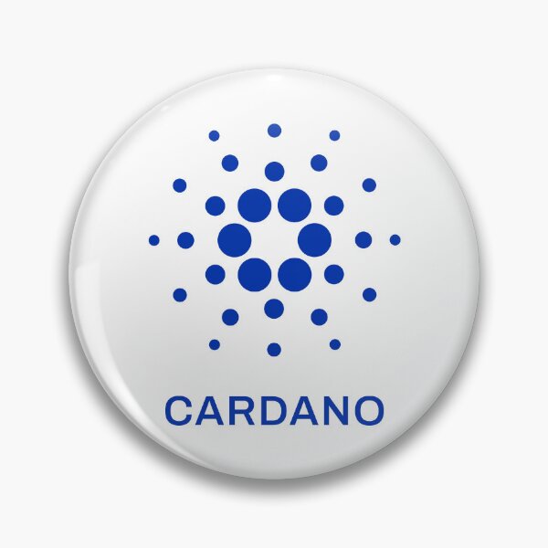 Item preview, Cardano ADA Crypto Altcoin - Clean Vertical Blue Logo with Text Logo designed and sold by CryptoMoods.