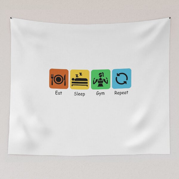 Item preview, Eat, Sleep, Gym, Repeat | Workout | Fitness | Women designed and sold by BarbiePearl.