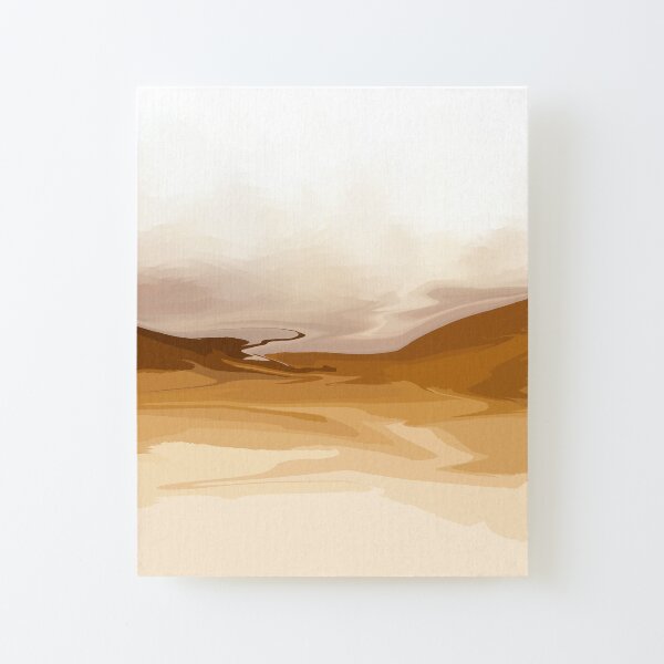 Caramel Land - Barren Desert Canvas Mounted Print