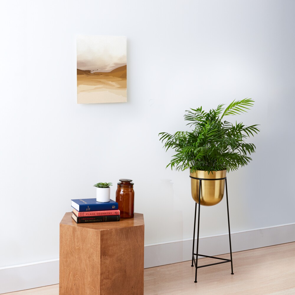 Caramel Land - Barren Desert Mounted Print