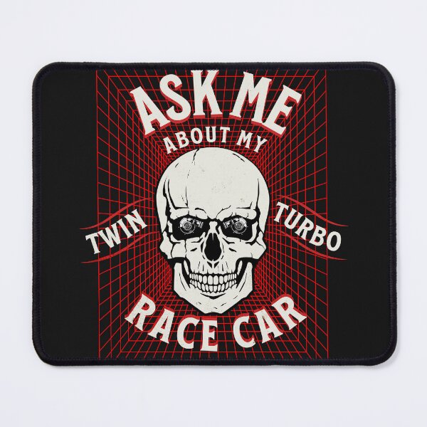 Item preview, Ask Me About My Twin Turbo Race Car Skull Racer Turbo Racing Racecar Boost  designed and sold by CarantinedChaos.
