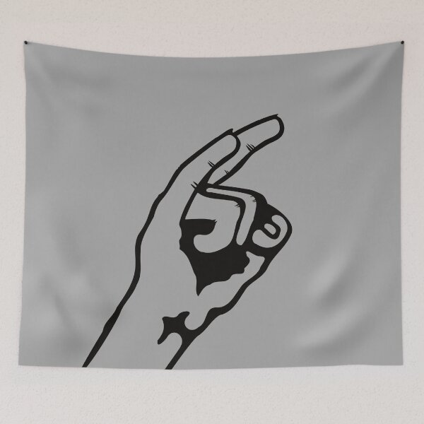 Item preview, Sign of the horns in black designed and sold by knappidesign.