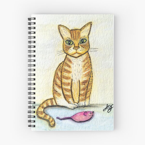 Item preview, I Brought  You a Present - Watercolor & Ink Cat designed and sold by JillPillDesign.