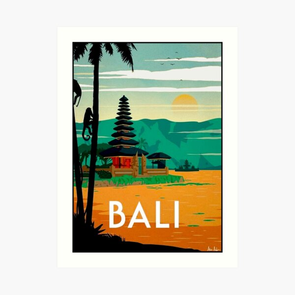BALI : Vintage Travel and Tourism Advertising Print Art Print