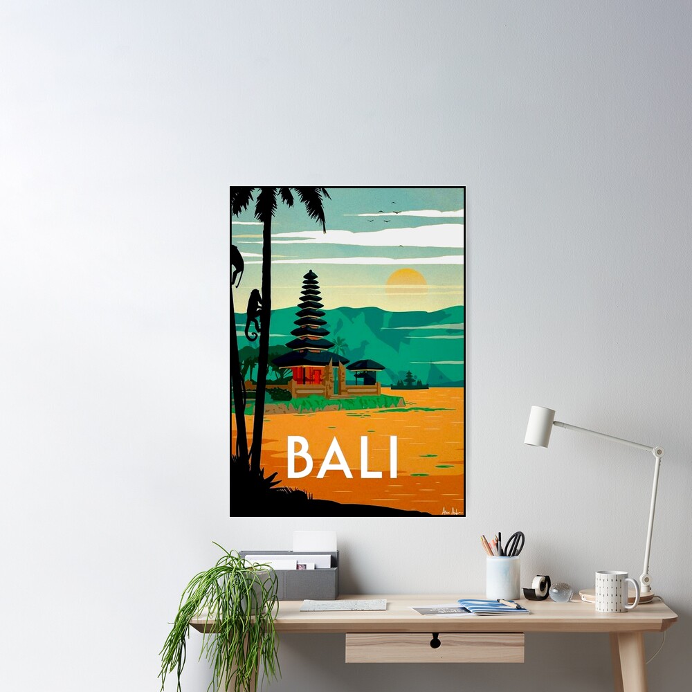 BALI : Vintage Travel and Tourism Advertising Print Poster