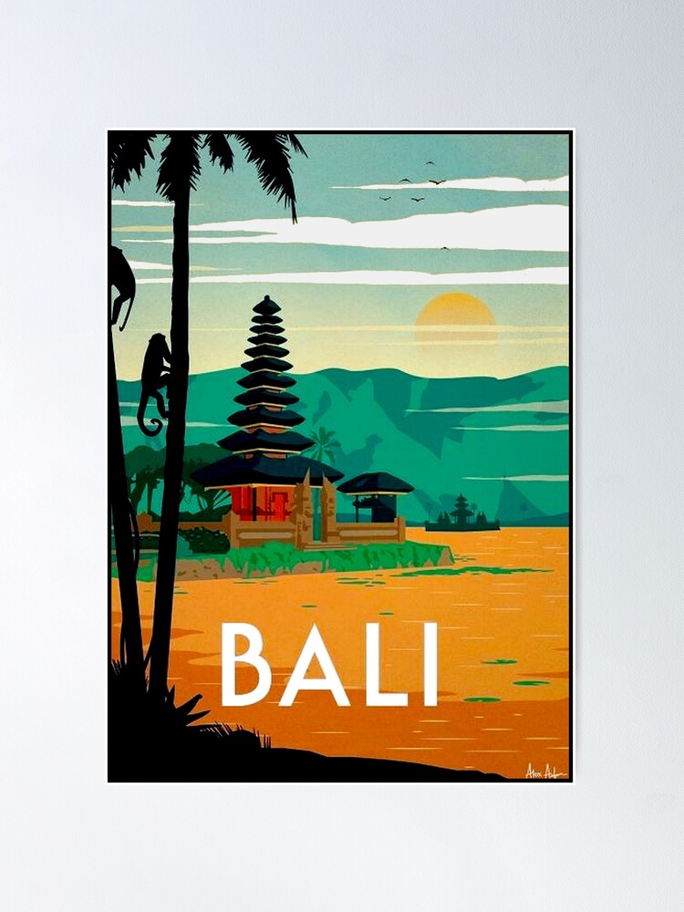 Alternate view of BALI : Vintage Travel and Tourism Advertising Print Poster