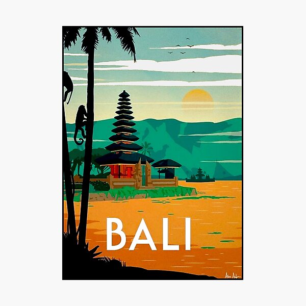 BALI : Vintage Travel and Tourism Advertising Print Photographic Print