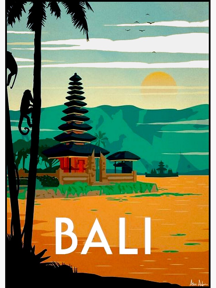 "BALI Vintage Travel and Tourism Advertising Print" Sticker for Sale