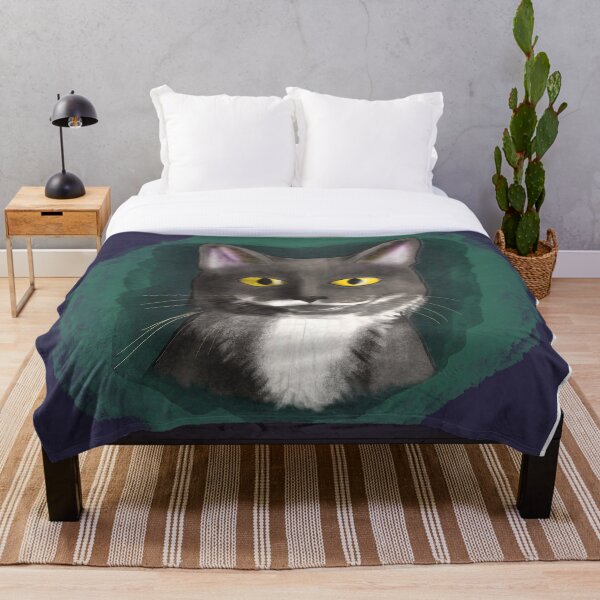 Item preview, Bean Cat, Purple Background designed and sold by Sharpmichelle.