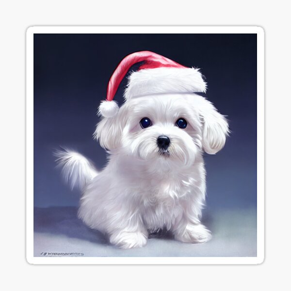 Christmas Maltese - Perfect For Animal Lovers Sticker