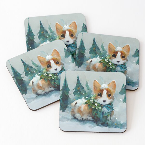 Item preview, Cute Corgi Winter Wonderland designed and sold by Paint-of-Heart.