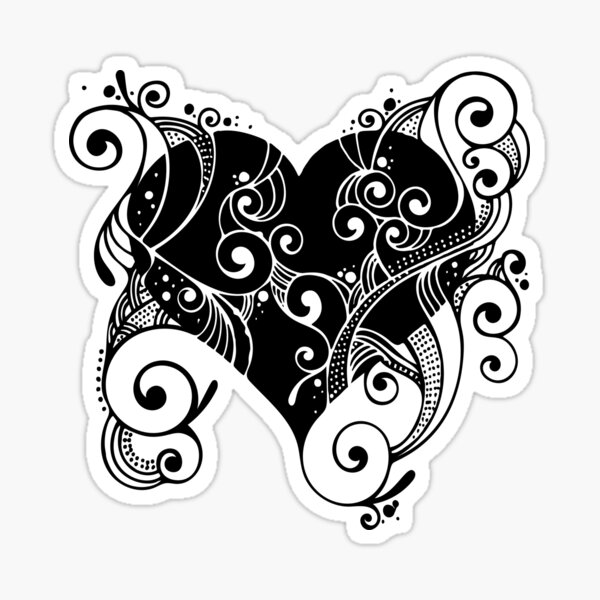 Ornate Heart Sticker
