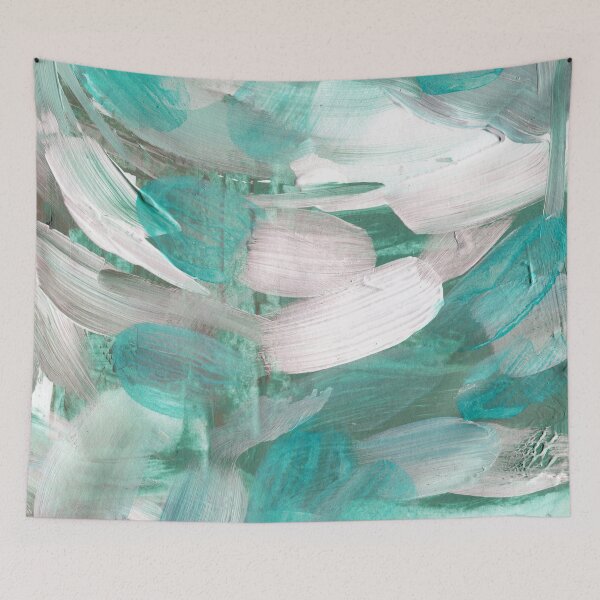 Item preview, Sea Foam Green And Cream Abstract Watercolor Painting designed and sold by DEC02.
