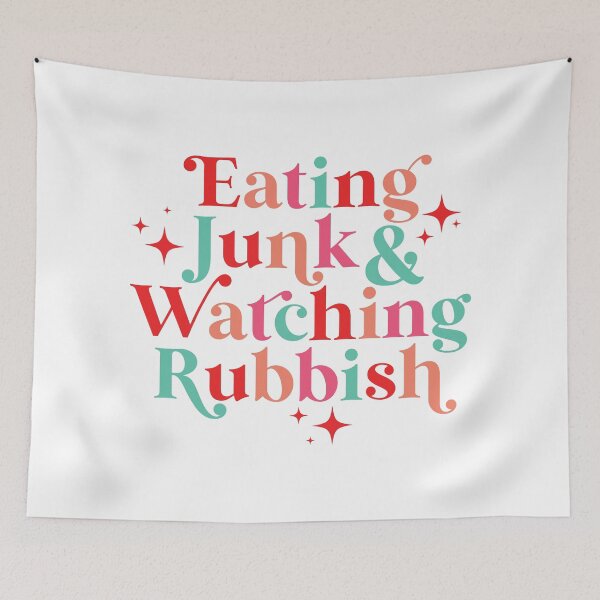 Item preview, Eating Junk & Watching Rubbish designed and sold by kjanedesigns.