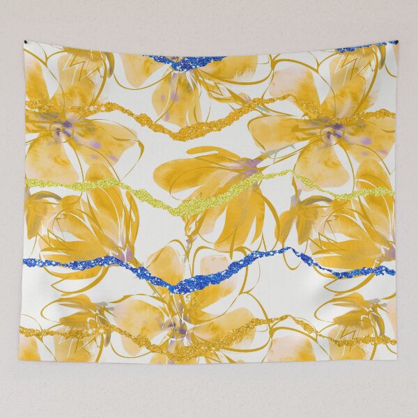 Item preview, Modern Contemporary Sunny Yellow Flowers Abstract Pattern designed and sold by DEC02.
