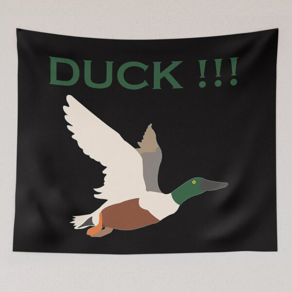 Item preview,  Flying duck with the word DUCK above. designed and sold by janesg.