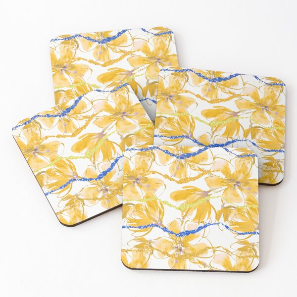 Item preview, Modern Contemporary Sunny Yellow Flowers Abstract Pattern designed and sold by DEC02.