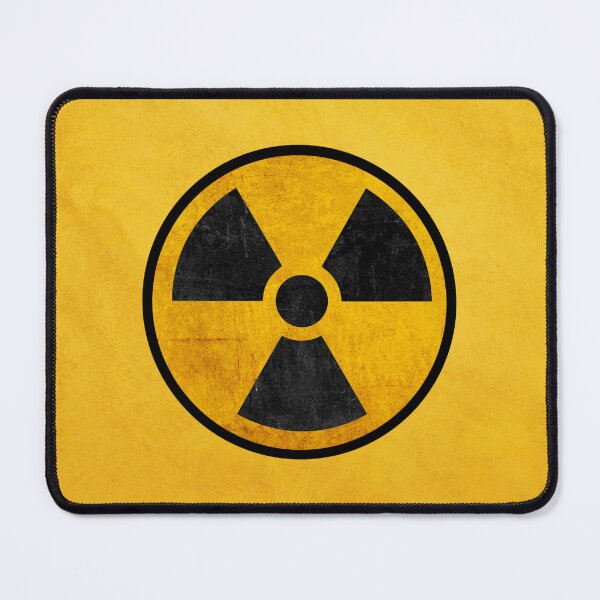 Item preview, Yellow Black Illustrated Radiation Mouse Pad designed and sold by SAarcado.