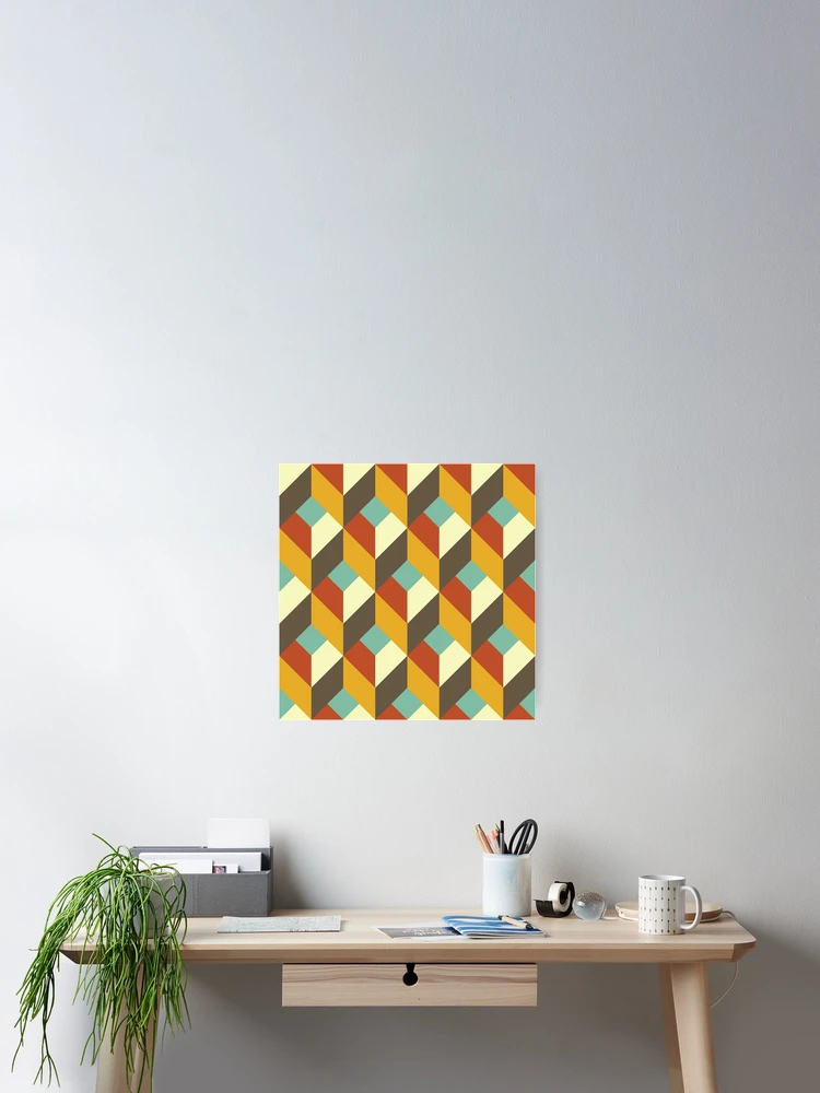 Thumbnail 2 of 3, Poster, Geometric Pattern: Box: Fall designed and sold by Red Wolf.