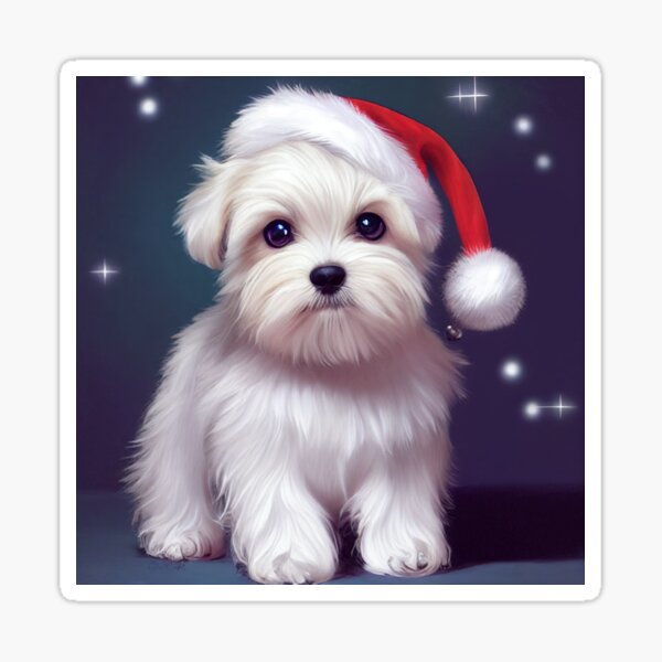 Christmas Maltese - Perfect For Animal Lovers Sticker
