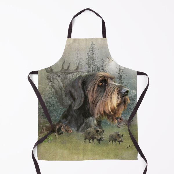 Item preview, German Wirehaired Pointer, Boar Hunting designed and sold by TammyHunterArt.