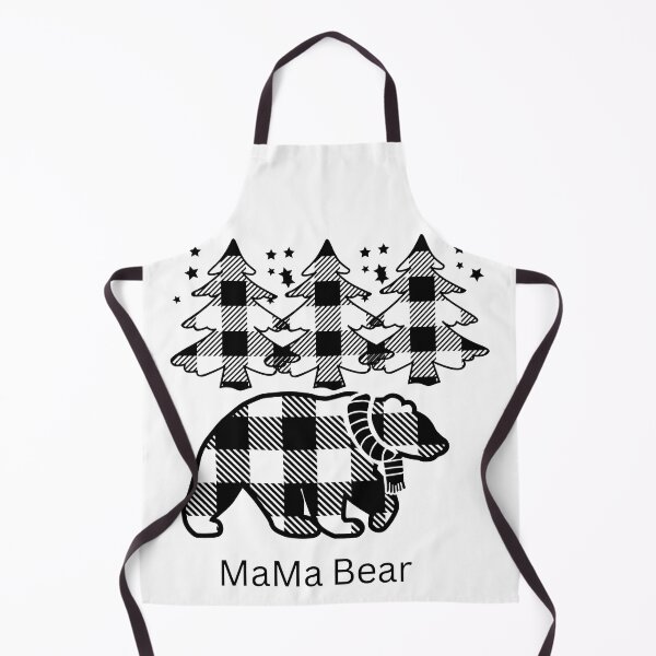 Item preview, Black and White Plaid MaMa Bear designed and sold by JDreaming.