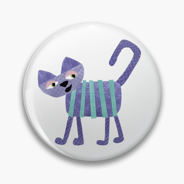 Item preview, Cool Cat - purple paper cut cat designed and sold by Shiny Happy World.
