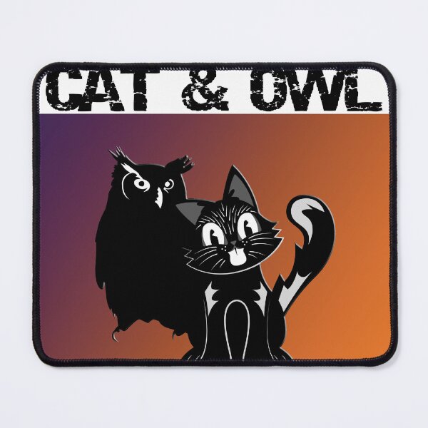 Item preview, a cat and an owl designed and sold by Amadej.