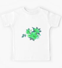 Grüner Hibiskus Kinder T-Shirt